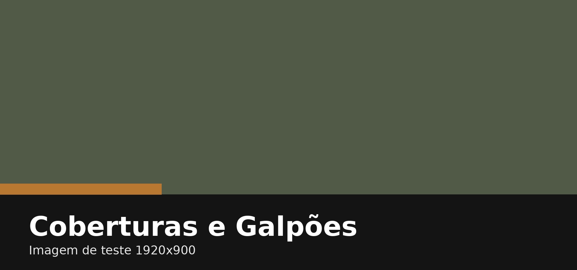 Coberturas e Galpões